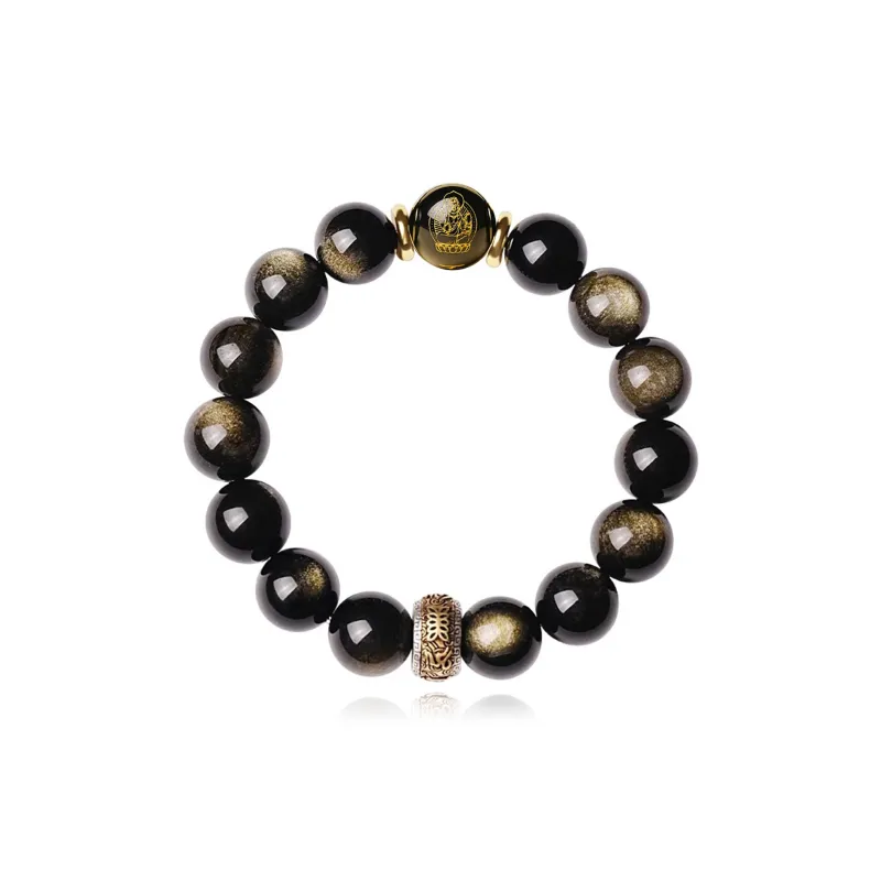 EADDA JEWELRY Natural Obsidian Bracelets Unisex-24