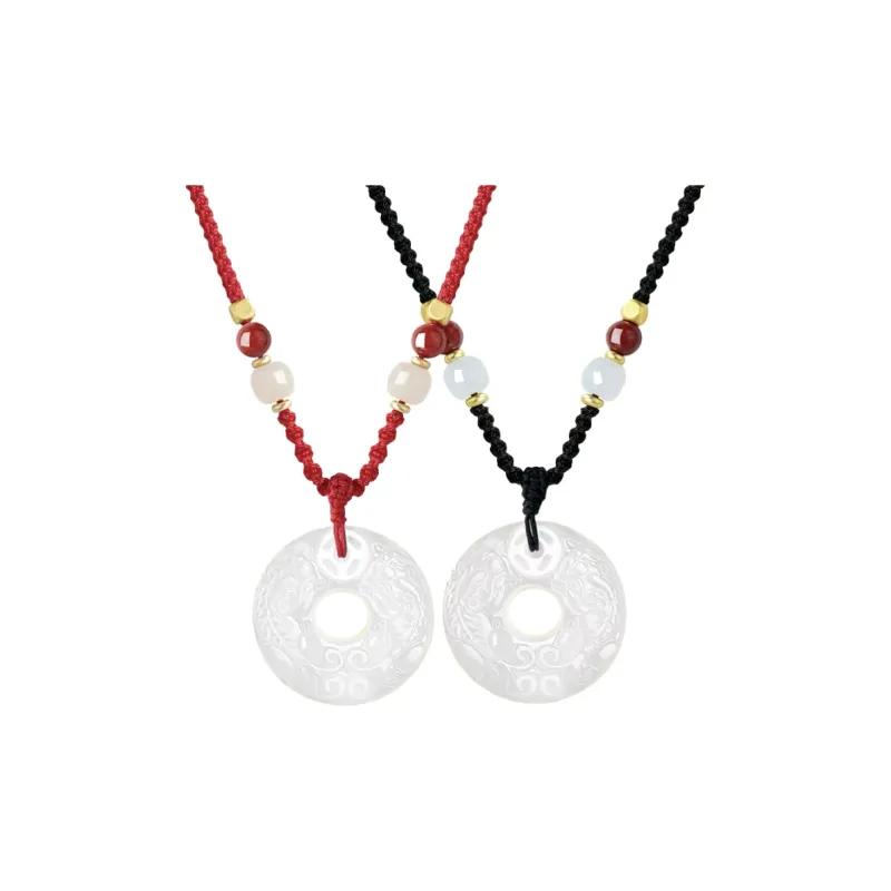 Emerald Dynasty Chalcedony Necklaces Unisex-4