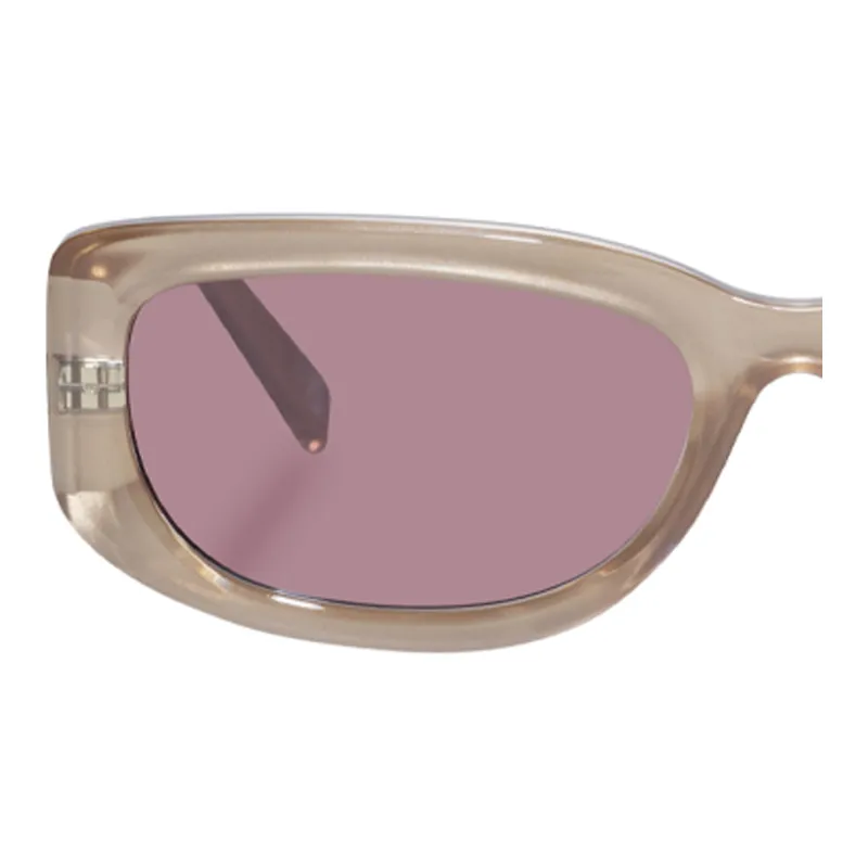 Le Specs Eco friendly PET Irregular Shape Sunglasses Unisex Pink-2