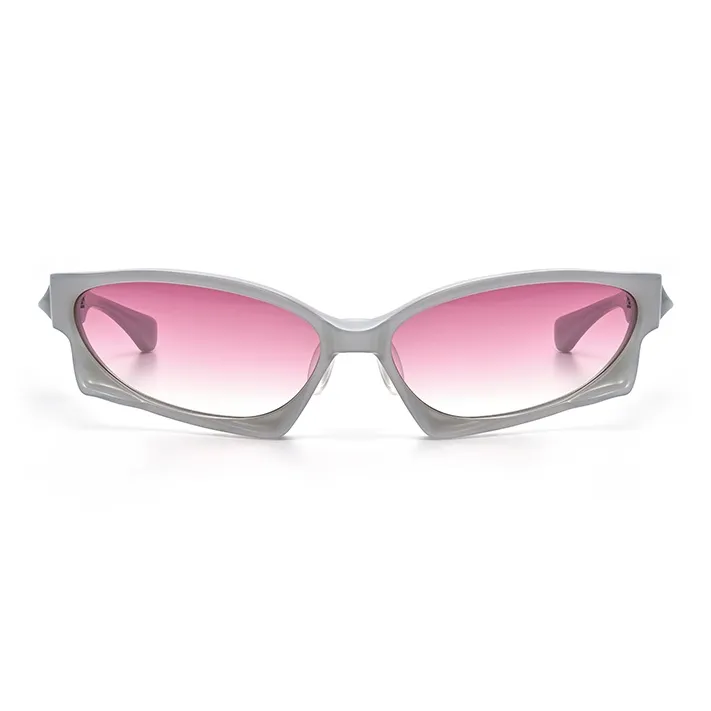 THE OWNER Plate Frame Irregular Shape Sunglasses Unisex-14