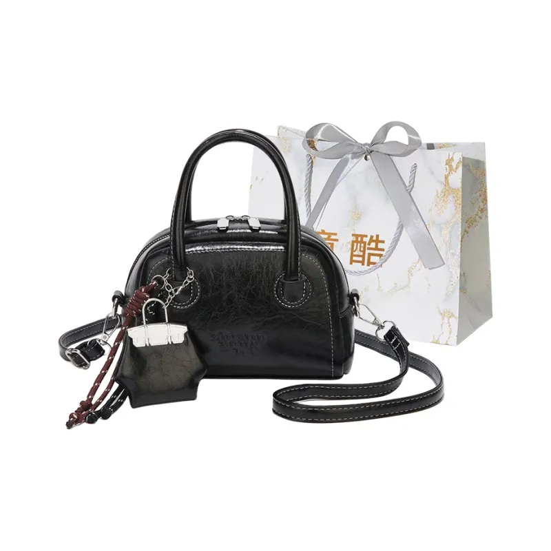 Cool PU Boston Bag, Crossbody Handbag Women's Multicolor-6