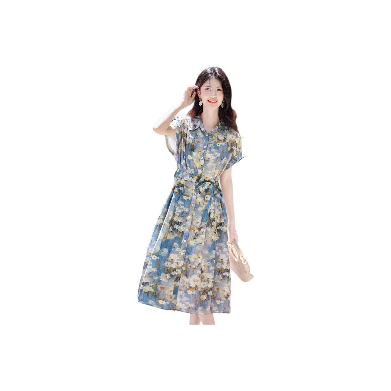 Still Quiet Short Sleeved Dress Women's-0