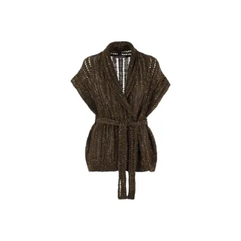 Brunello Cucinelli Tied Waist Knitted Cardigan