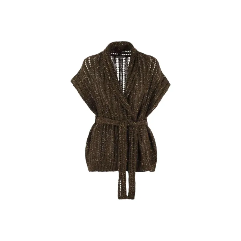 Brunello Cucinelli Tied Waist Knitted Cardigan-0