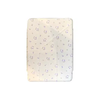 Wei Xin Purple Small Floral Compatibility With IPad Pro 12.9 Inches/Air 5/Mini 6/7/11 Tablet Protective Cases
