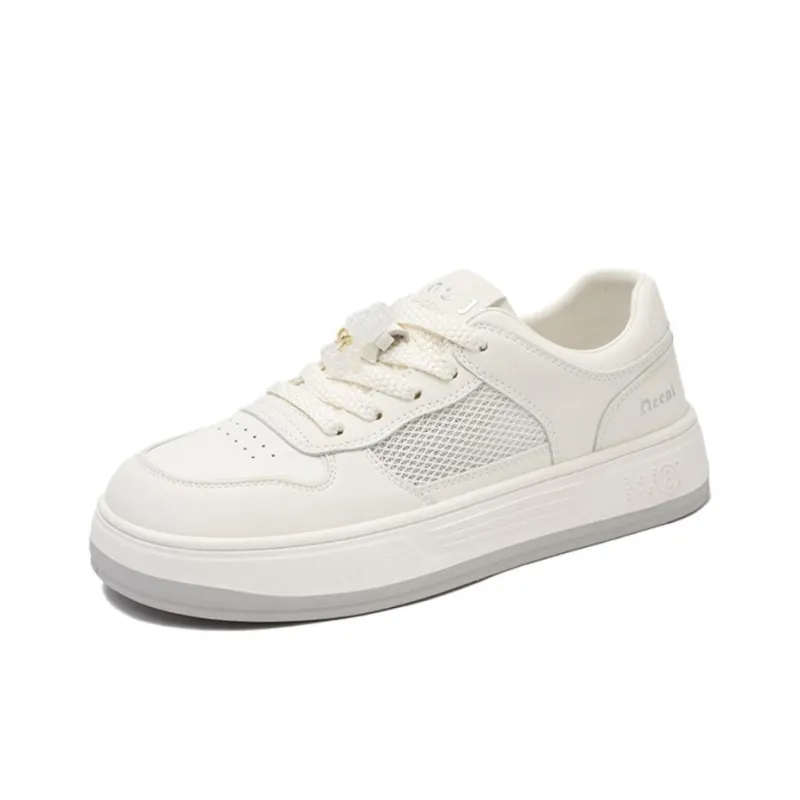 JOSINY Low Top Skateboard Shoes Women's Ecru-1