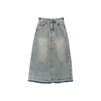 Gentle Welcome Denim Long Skirt Women's