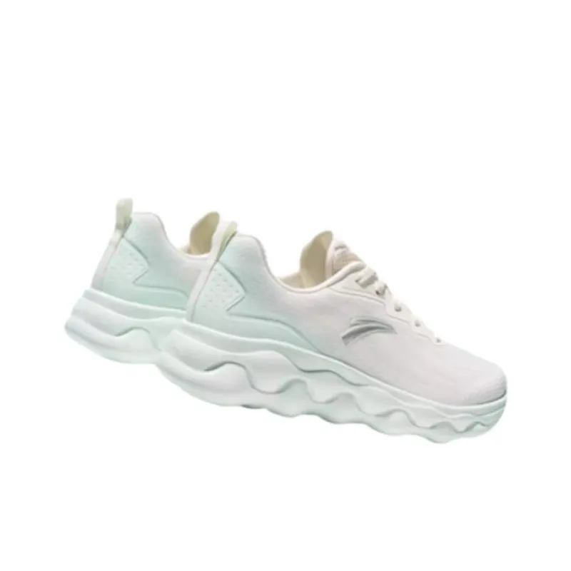 Anta Mianbomb 2 Abrasion Resistant Slip Resistant Cushioning Low Top Sprint Running Shoes Women's White Green-2
