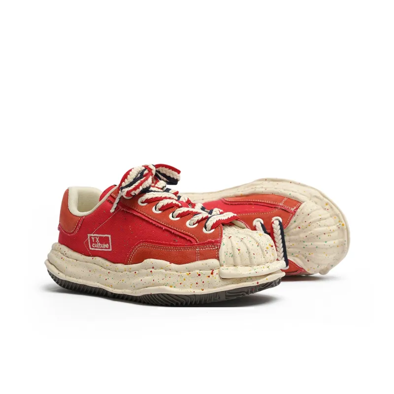 FANZAO Slip Resistant, Abrasion Resistant, And Balanced Low Top Casual Shoes Unisex Red-2