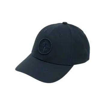 STONE ISLAND Cotton Baseball Caps Men's Blue