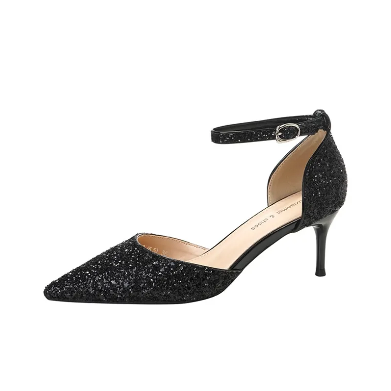 QITUMAUL High Heels Women's Champagne-0