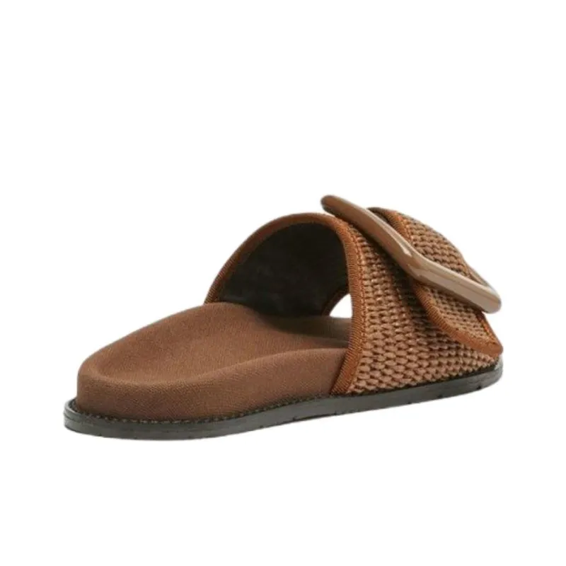 MaxMara Weekend Series Slide Slippers Women's Brown-3