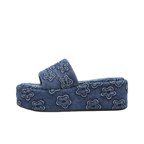 MARC JACOBS Daisies Slide Slippers 6cm Women's Blue