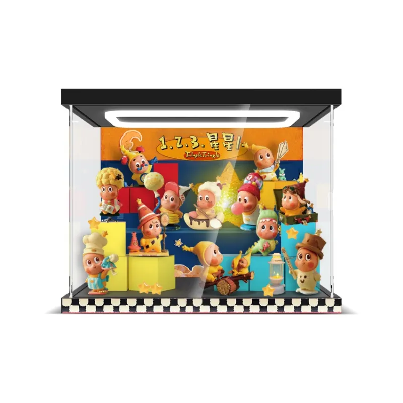 LIGHT YOUR BRICKS Compatibility Pop Mart 123 Stars Human Collection Display Case Model Accessories-15