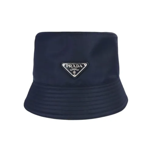 prada Schwarz Polyamide Bucket gabardine Men's Blue