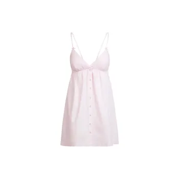 SKIMS SS25 COTTON POPLIN SLEEP MINI DRESS Nightgown Women's
