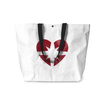 DRACONITE Polypropylene Woven Bag Tote Handbag Unisex White