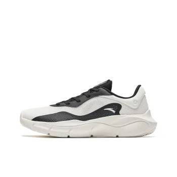 Anta Cushioning And Breathable Low Top Training Running Shoes Men's Black White