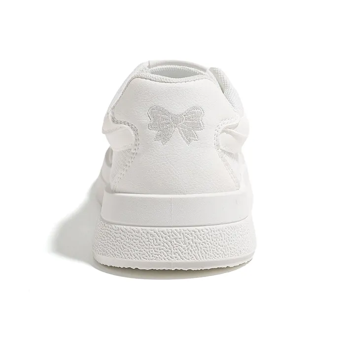 HUANQIU Cushioning Abrasion Resistant Lightweight Low Top Skateboard Shoes Women's White-2