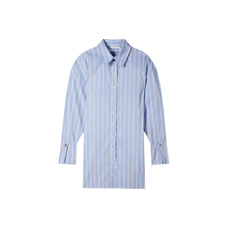 Patrizia Pepe SS25 Long Sleeved Dress Women's Light Blue-0
