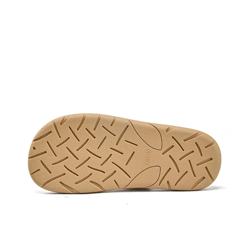 La Chapelle Slip Resistant Abrasion Resistant Slide Slippers Women's Beige-5