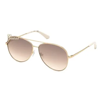 GUESS Metal Aviator Sunglasses Unisex Gold
