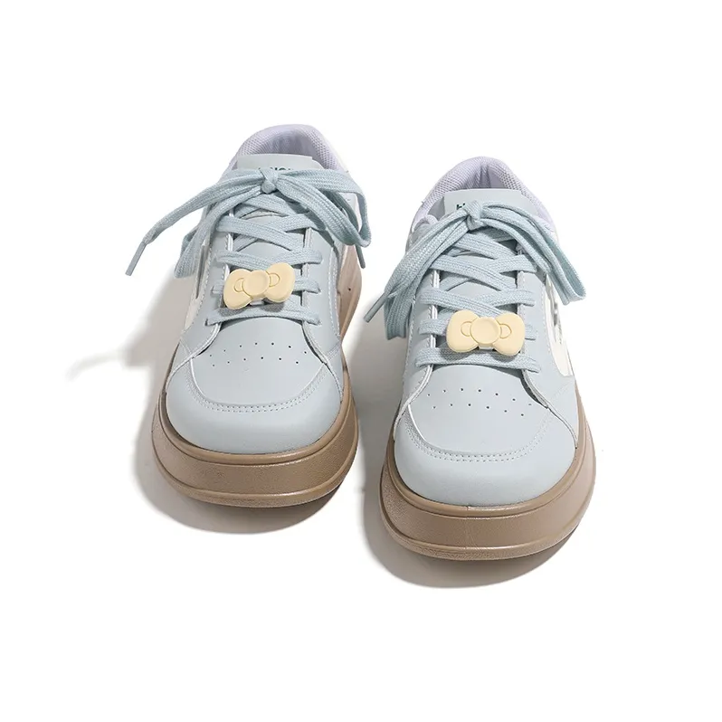 HUANQIU Cushioning, Abrasion Resistant, Height Increasing Low Top Skateboard Shoes Women's Blue-2