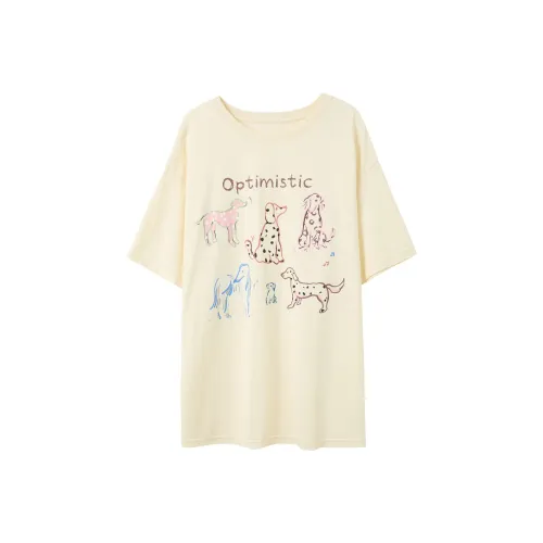 3COLOUR T Shirts Women's Light Yellow
