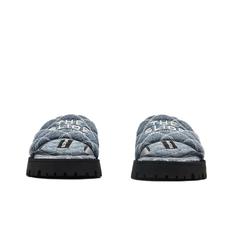 MARC JACOBS The Quilted Denim Slides Women's-3