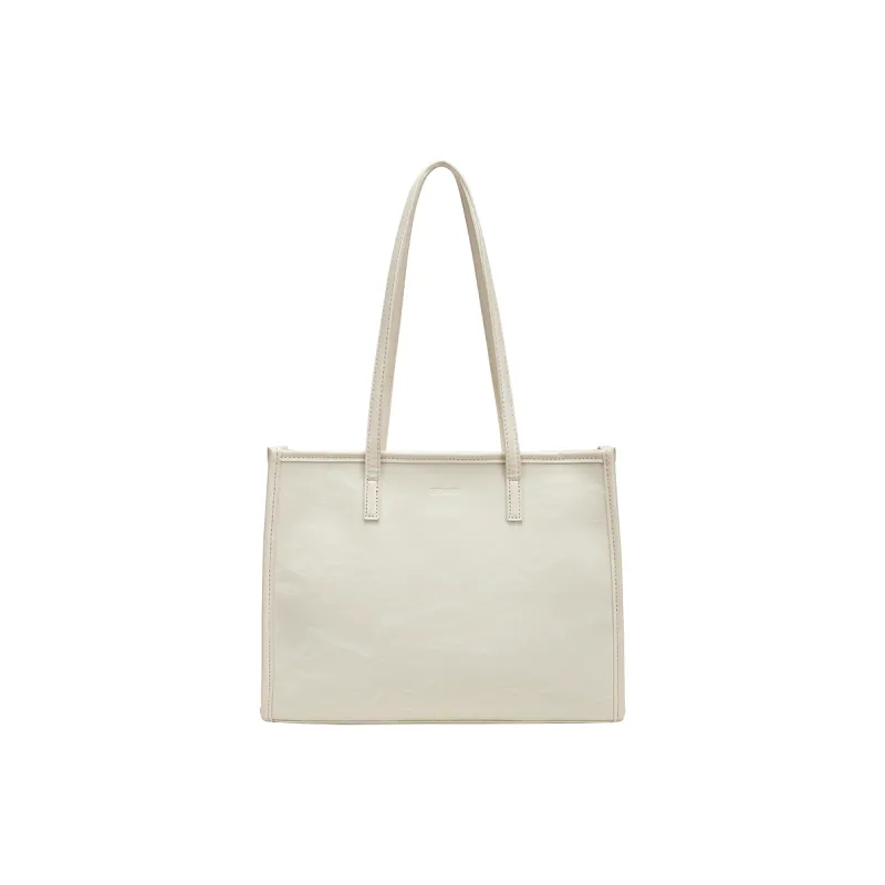 ST&SAT Synthetic Leather Tote Handbag, Shoulder Bag Women's Jade White/Pink-0