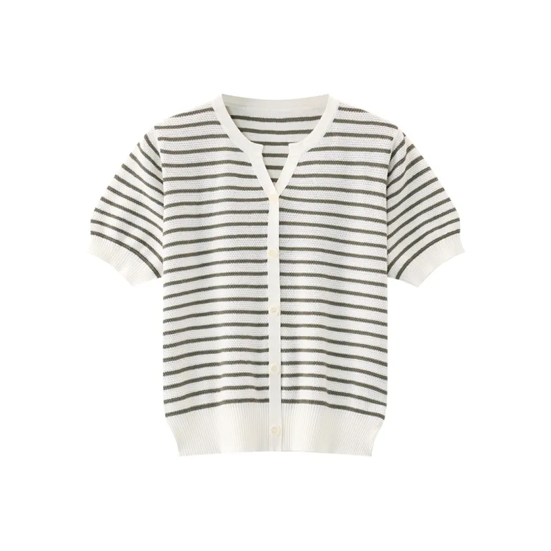 KUHNMARVIN Knitwear Women's Green Stripes-0