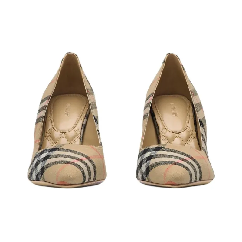 Burberry Slim Heel High Heels 9cm Women's Sand-2