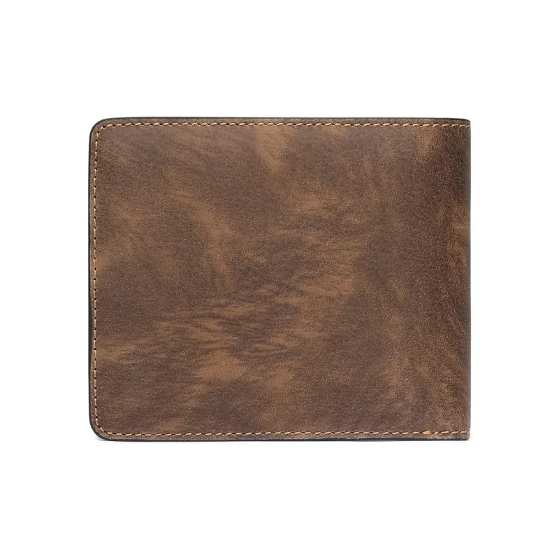 FAIRWHALE Cow Leather Wallet Men's Coffee-2