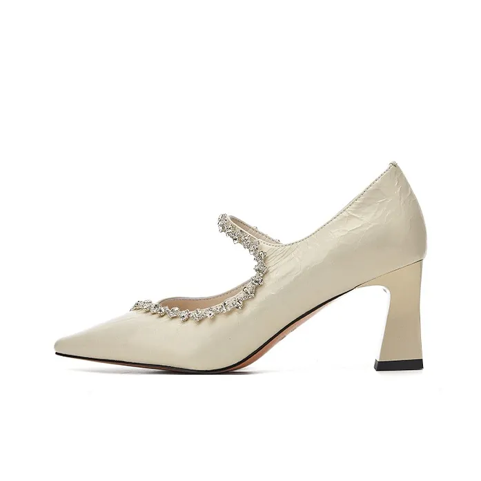 ST&SAT Chunky Heel High Heels Women's-3