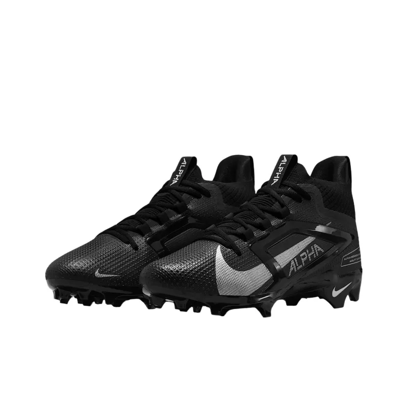 Nike Alpha Menace 4 Elite Black Metallic Silver-2