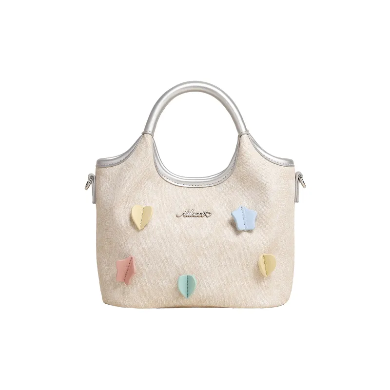 AILUXI Synthetic Leather Shoulder Bag, Crossbody Bag, Handbag Women's Moon White-0