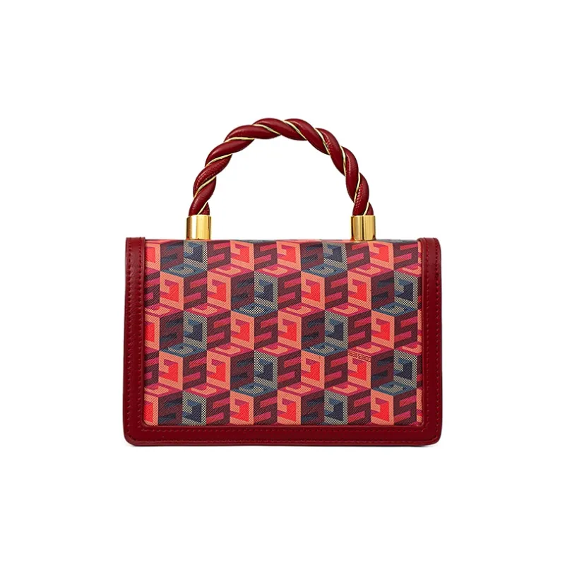 Vigno Synthetic Leather Handbag, One Shoulder, Crossbody Bag Women's Red-2