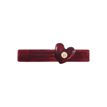 EVITA PERONI Acetate Plate Hair Clips Women's Gemstone Red