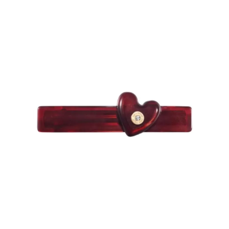 EVITA PERONI Acetate Plate Hair Clips Women's Gemstone Red-0