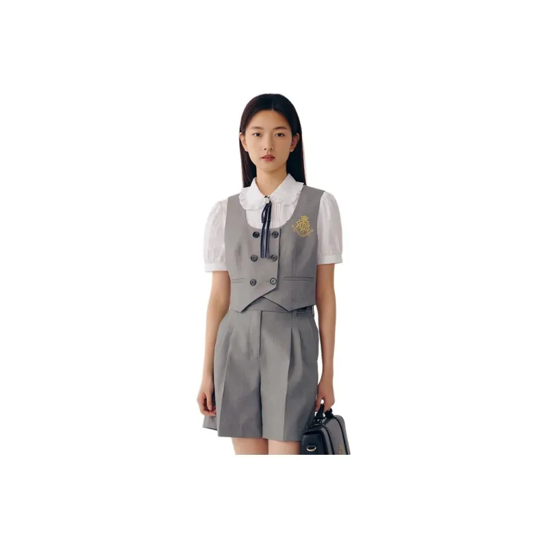 Teenie Weenie Vests Women's Light Gray-0
