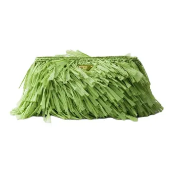 PRADA Viscose Shoulder Bag Medium Size Women's Grass Green