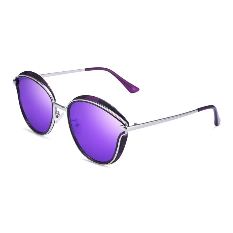 VEGOOS TR/Memory Plastic Metal Cat Eye Sunglasses Women's-4