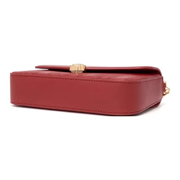 CLEVER& KETCH PU Crossbody Bag, Shoulder Bag Women's Apricot/Black/Red-8