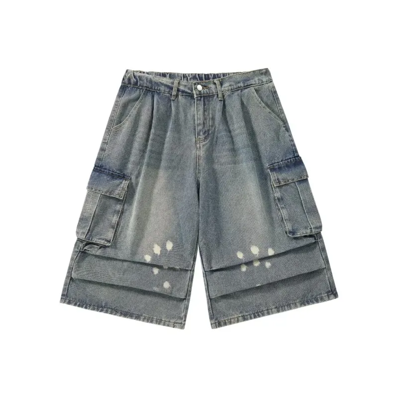 CASAMIA Denim Shorts Unisex Vintage Blue-0
