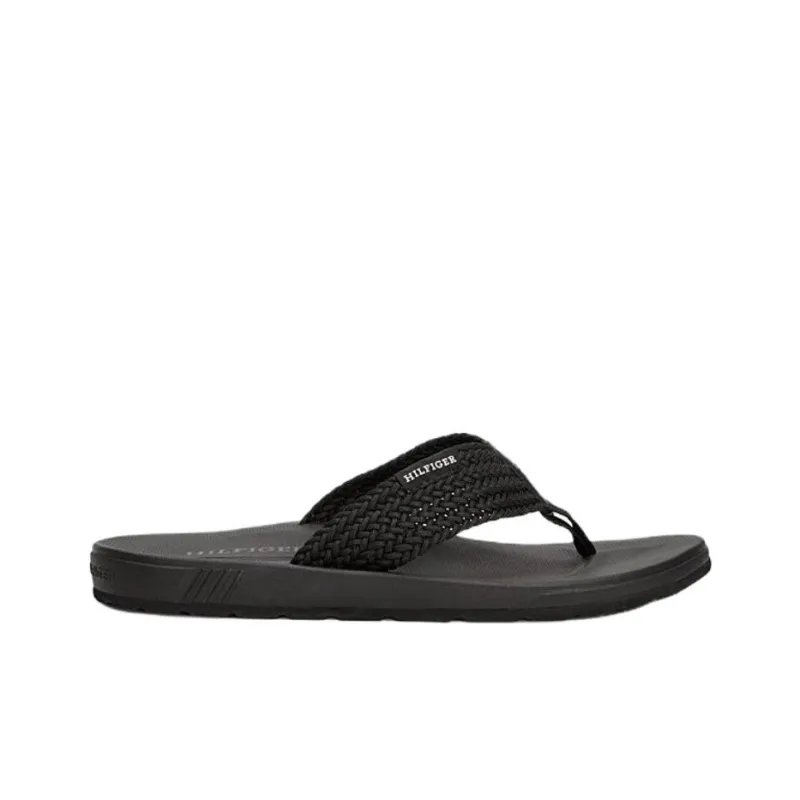 Tommy Hilfiger EVA Abrasion Resistant Flip Flops Men's Black-1