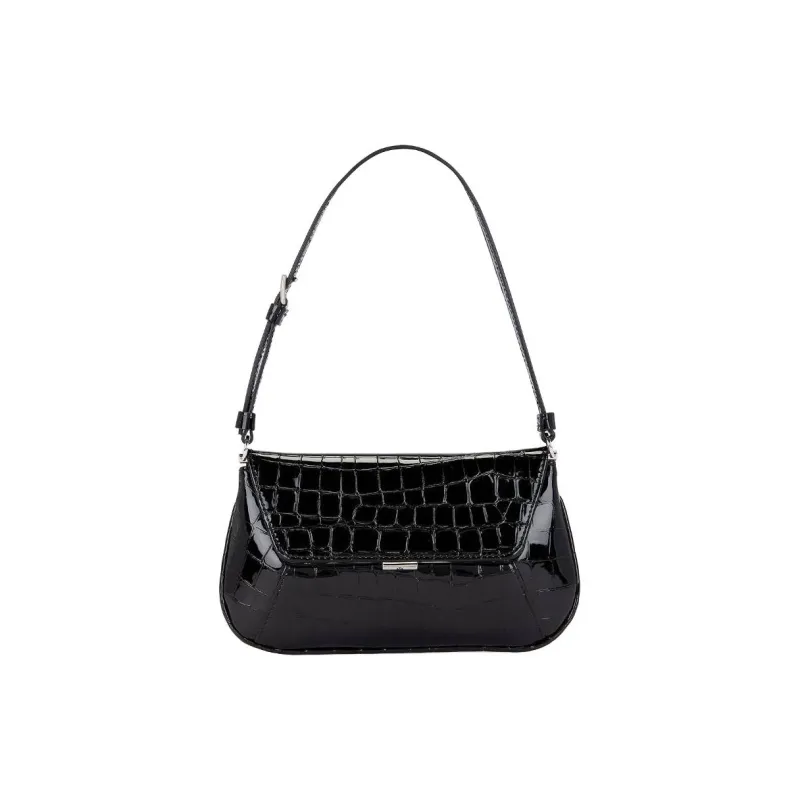 AMINA MUADDI Patent Leather Shoulder Bag Mini Women's Black-0