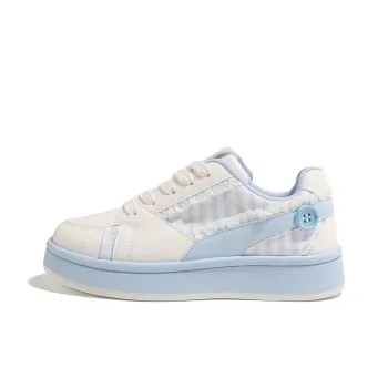 HUANQIU Cushioning, Abrasion Resistant, Height Increasing Low Top Skateboard Shoes Women's Blue