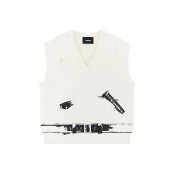 WE11DONE SS23 Tank Top Unisex Ivory White