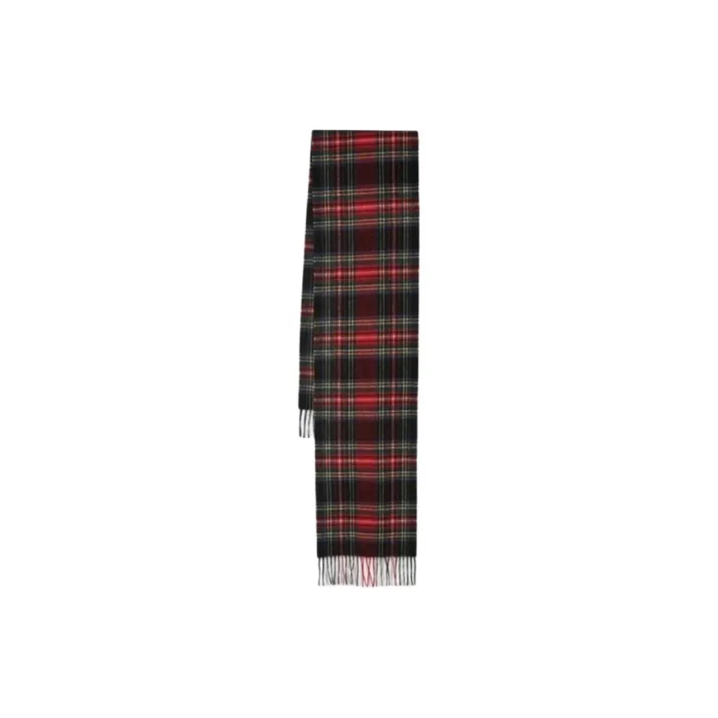 BARBOUR Cashmere Wool Knit Scarves Women's Red-0