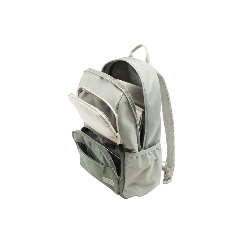 LiNing Polyester Backpack Regular Unisex Ore Gray & Grass Jasmine Green & Pearl White-6